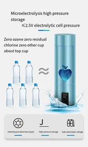 Portable Hydrogen Water Generator With SPE And Pem Technology Rechargeable Portable Glass Hydrogen Water Generator Bottle