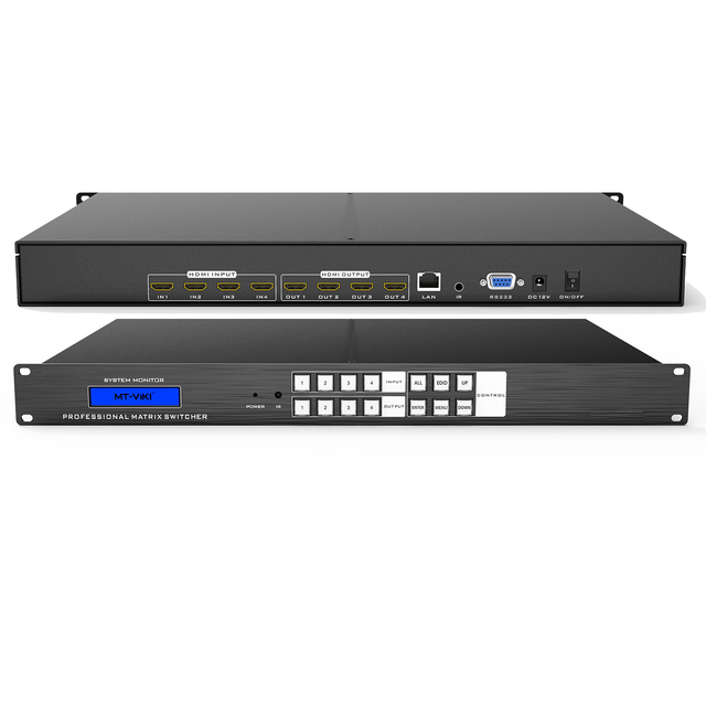 4K 30Hz Video HDMI Matrix Switcher 4x4, MT-VIKI ADI Chip 4 in 4 Out HDMI Matrix with IR Web Control