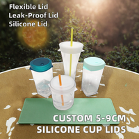 Nouvelles Couvercles Extensibles en Silicone Anti-Déversement et Anti-Poussière Personnalisables de 5-9 cm, Grande Taille, Capacité 100 ml, MOQ 100 Pièces, pour Emballage de Bouteilles