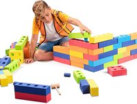 Blocs extérieurs de mousse d'EVA pour les tout-petits-Briques de construction de construction de jardin d'enfants pour le terrain de jeu de bricolage d'éducation précoce