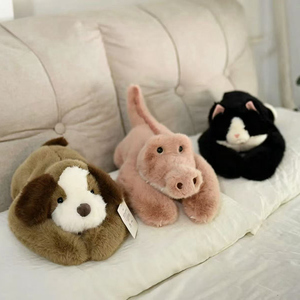 Peluche personnalisée en stock, jouet en peluche à longues bras, coussin lesté super doux en forme de <span class=keywords><strong>chien</strong></span> pour soulager le stress - Product Image 3