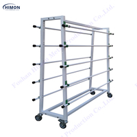 Stand libre Commercial avec couteau coupé 10 rouleaux de tapis Textile rouleaux de tissu présentoir