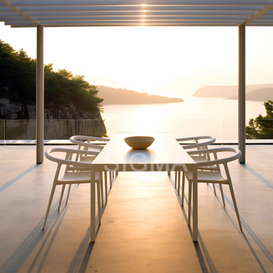 Simplicity Hotel garden dinning table outdoor furniture aluminum table