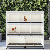 Chenil pour chien commercial extérieur, grande maison pour chien avec panneaux en bois, conçu pour une utilisation intensive et pour les entreprises d'hébergement pour chiens