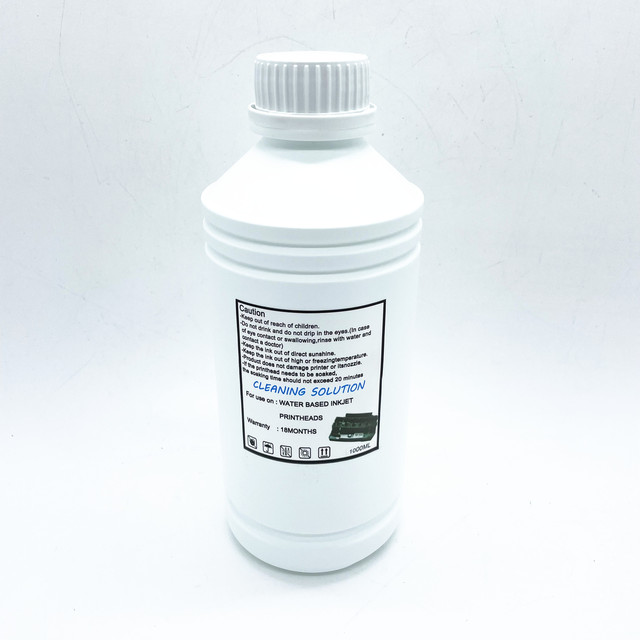 Factory 1000ml 1L Water Based Cleaner Printhead Cleaning Solution for Epson L1300 L1800 L805 L800 1390 1400 DTF Ink Clean Liquid