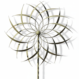 Cuivre Verdigris Pinwheel Staked Spinner Gris Jardin pieu métal rouille décoration de jardin Art rustique - Product Image 1