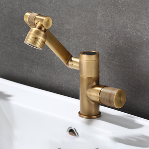 Robinet de lavabo en laiton à poignée unique de style européen, robinet de comptoir contemporain pour lavabos de salle de bain, robinets mélangeurs, robinets <span class=keywords><strong>WC</strong></span> - Product Image 5