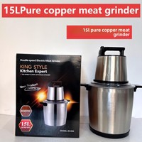 Hachoir à viande électrique Fufumachine6L, mixeur à ail, machine à pétrir la pâte et les boulettes, en acier inoxydable avec engrenage réglable