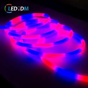 12v 24v 360 gradi led neon light custom flex impermeabile decorazioni per esterni led rgb strip tube flessibile silicone indirizzabile