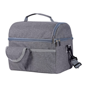 Large Oxford Cloth Thermal <b>Insulated</b> <b>Lunch</b> <b>Box</b> Bag Women Kids Picnic Pouch Food Container Portable Bag with Shoulder Strap - Product Image 5