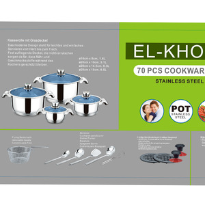 Bán buôn 70 cái thép không gỉ Cooking Pot <span class=keywords><strong>Cookware</strong></span> <span class=keywords><strong>Set</strong></span> - Product Image 4