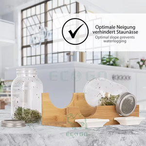 Bandejas <span class=keywords><strong>de</strong></span> cerámica Sprout Glass Set Kit <span class=keywords><strong>de</strong></span> germinación <span class=keywords><strong>de</strong></span> bambú Tapa <span class=keywords><strong>de</strong></span> tamiz <span class=keywords><strong>de</strong></span> acero inoxidable Estante <span class=keywords><strong>de</strong></span> drenaje - Product Image 3