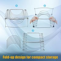 Support de cuisson pliable 3-en-1 innovant en acier inoxydable pour fumoir, barbecue et rôtissoire, idéal pour cuisses et ailes de poulet