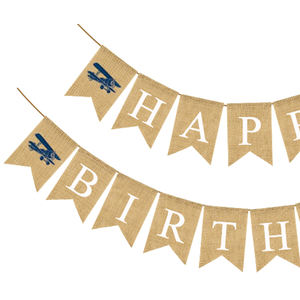 الجملة موضوع الطيار عيد ميلاد سعيد الخيش بانج راية الرايات حفلة عيد ميلاد لوازم الديكور - Product Image 4