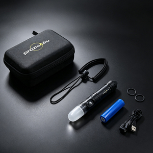 ไฟ LED ดำน้ำใต้น้ำ 4000LM IP68 กันน้ำลึก 100 เมตร ชาร์จซ้ำได้ ใช้แบตเตอรี่ 21700 พร้อมไฟสัญญาณแบบ Strobe สำหรับดำน้ำกลางคืนในอุโมงค์ - Product Image 5