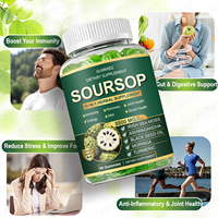 Gummies de supplément de poudre d'extrait de feuilles de corossol (graviola) de haute qualité, marque privée, vente en gros OEM, enrichies en vitamine C et zinc pour adultes