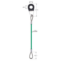 Meilleure qualité 1.0*250mm 304 assemblages de câbles métalliques en acier inoxydable avec boucle triangulaire et mousqueton