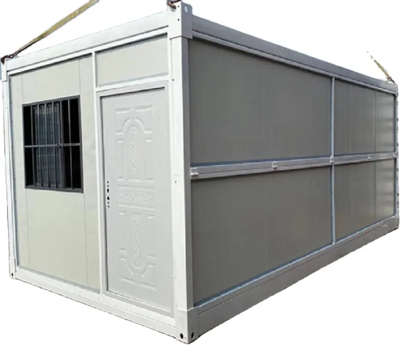 China Cheap 20ft Modern Ready Steel Modular Homes kits Easy Assemble Wooden Prefab Foldable Container House