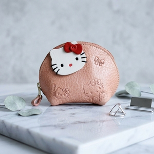<span class=keywords><strong>Monedero</strong></span> de Cuero Genuino Hecho a Mano con Cierre de Cremallera y Diseño de Dibujos Animados, Mini Cartera Creativa con Forma de HK, Bolsa Pequeña Premium para Mujer, Regalo - Product Image 5