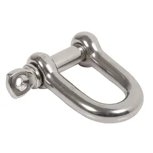 Tarik tinggi G210 jangkar baja tahan karat D Shackle dengan sekrup pin shackle 6.5 ton