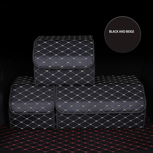 <span class=keywords><strong>FLYFIT</strong></span>-caja de almacenamiento Universal plegable de cuero, compartimentos plegables para maletero de coche, organizador de maletero, organizador de coche, 2022 - Product Image 5