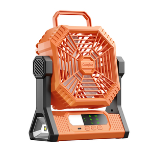 Ventilador de Camping Recargable con Batería de 5000mAh, Luz LED y Gancho, Portátil para Exteriores, Tiendas de Campaña, Viajes, Coche, Interiores, Barbacoas y Pesca - Product Image 1