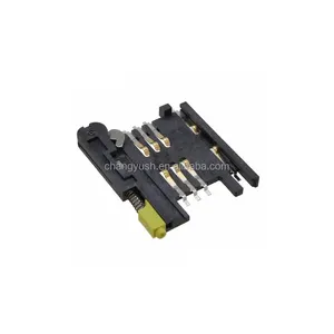 MOLEX 912283001 91228-3001 0912283001 2.54mm 피치 ChipSIM 커넥터 이젝터, 6 회로, 못, 노란색 버튼 없음