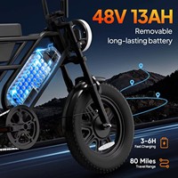 Vélo électrique T16 500W avec moteur arrière sans balais, batterie lithium 48V 13Ah, 7 vitesses, pneus larges, écran LCD, cadre en carbone, vélo de ville