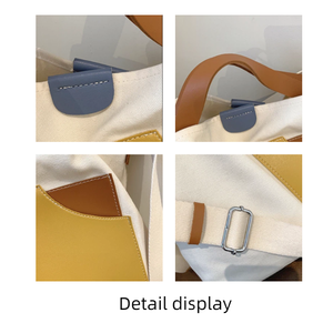Factory Wholesale Fashion Large-capacity Reusable <b>Canvas</b> Tote Bags and Crossbody Bags - Product Image 2