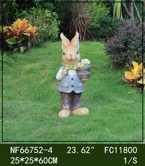 Pot de fleur lapin Peter-25*25*60cm