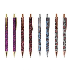 Custom Logo Luxury Hotel Promotional <b>Pen</b> Fine Color Leopard Print Flash Sequin Design Press Pu Advertising <b>Ballpoint</b> <b>Pen</b> - Product Image 6