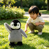 Peluche pingouin lestée, animal en peluche rempli de perles de verre, peluche lestée douce pour apaiser les enfants