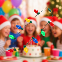 Collier lumineux LED de Noël, ampoule décorative, accessoires de fête pour soirées en pyjama et célébrations festives