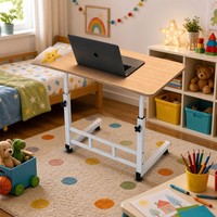 Bureau d'ordinateur pour lit fiable et durable, fabriqué en bois MDF de haute qualité et avec un cadre en acier, pour les étudiants dans les dortoirs et les chambres universitaires