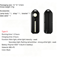 Lampe de travail LED multi-modes, rouge et bleue, avec clignotant d'avertissement, avec support pour la randonnée, la réparation automobile, l'éclairage d'urgence