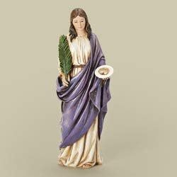 Collection Renaissance Art Déco 6 pouces H Sainte Lucie Statue religieuse Figurine Sculpture sainte Baptême PERSONNALISÉ - Product Image 2