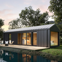 Maison préfabriquée mobile extensible en bois et acier de 20 pieds avec des chambres à coucher au design moderne, espace de vie extérieur, bureau à domicile, boutique, hôtel