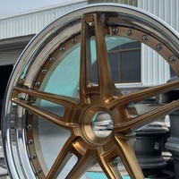 Custom 5x112 Lèvre polie 6061-T6 Alliage 2 pièces forgé Roues de voiture de course Deep Dish Design 19 20 21 22 23 24 Inch Fit for Audi S8