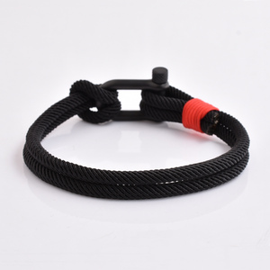 <span class=keywords><strong>Bracelet</strong></span> Viking en acier inoxydable avec cordon en nylon noir personnalisé mode et bon marché - Product Image 5