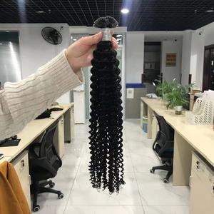 Remy brésilien double dessiné <span class=keywords><strong>gel</strong></span> doux extension des ongles conseils kératine u pointe afro crépus bermease bouclés u-tip - Product Image 4