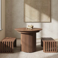 Table à manger extensible moderne de style nordique, avec structure en contreplaqué massif, couleur noire, transformable, disponible en différentes tailles, pour salle à manger