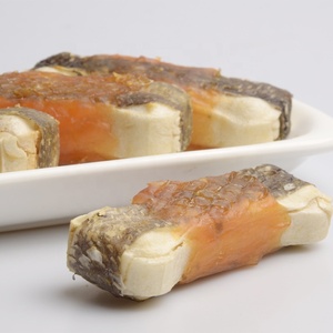 כלב אימון שיניים מטפלת בעוף ופייג עור cowhide כלב עצם מטפלת חטיפים כלבים עצמות, מזון ניקוי שיניים - Product Image 3