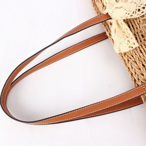 A Generation of New Fashion <b>Square</b> Woven Bow Bag Summer Seaside Holiday Large Capacity Double Root Women's Tanjing - Product Image 3