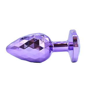 Purple diamond-shaped metal anal plug anal expander for men and women out masturbation backyard massage adult toy <b>sm</b> - Product Image 5