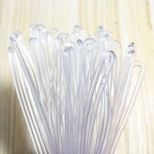 6 Inch Clear PVC Luggage Tag Holder with Worm Loops Strap Lanyard Type Luggage Tags Loop Strap