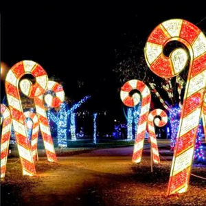 Christmas Wonderland Candy Cane Motif Display <b>Light</b> for Theme Park Holiday Decoration Project Showcase - Product Image 1