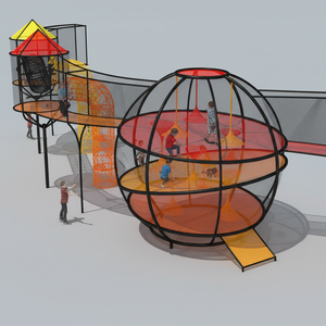 सुरक्षित इंद्रधनुष शुद्ध खेल का मैदान गुंबद पर्वतारोही और स्विंग सेट, इनडोर उपयोग के लिए सुरक्षा जाल के साथ स्विंग सेट 100-500 किलोग्राम क्षमता - Product Image 2