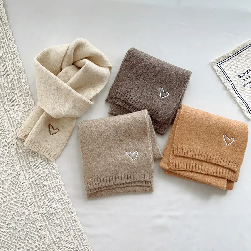 Sciarpa in maglia tinta unita per bambini coreani autunno e inverno sciarpa morbida calda per neonati