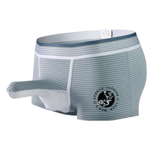 Người đàn ông của bông thoáng khí boxer quần in sọc voi thân cây đồ lót Bullet tách thiết kế bán buôn thời trang - Product Image 5