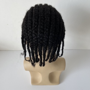 <span class=keywords><strong>Afro</strong></span> cornrow maíz trenzado brasileño masculino reemplazo hombres hecho a mano completo pu base pelo Topper hombres peluca cabello humano tupé <span class=keywords><strong>trenzas</strong></span> - Product Image 5